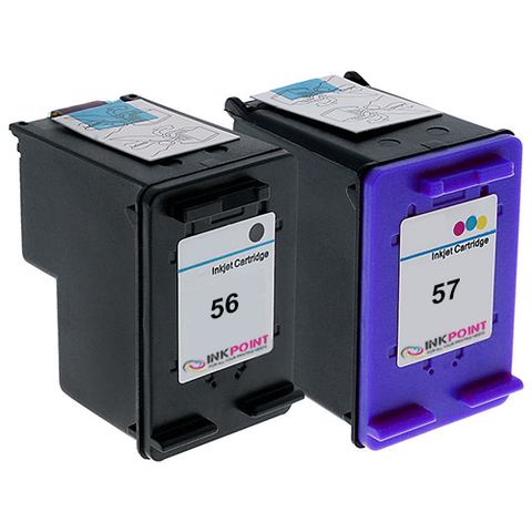 Compatible HP 56 Black & HP 57 Tri-Colour Ink Cartridge Pack